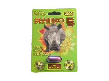 Rhino 5 2000 Male Penice Enlargement Pills / Natural Herbs Big Dick Supplements